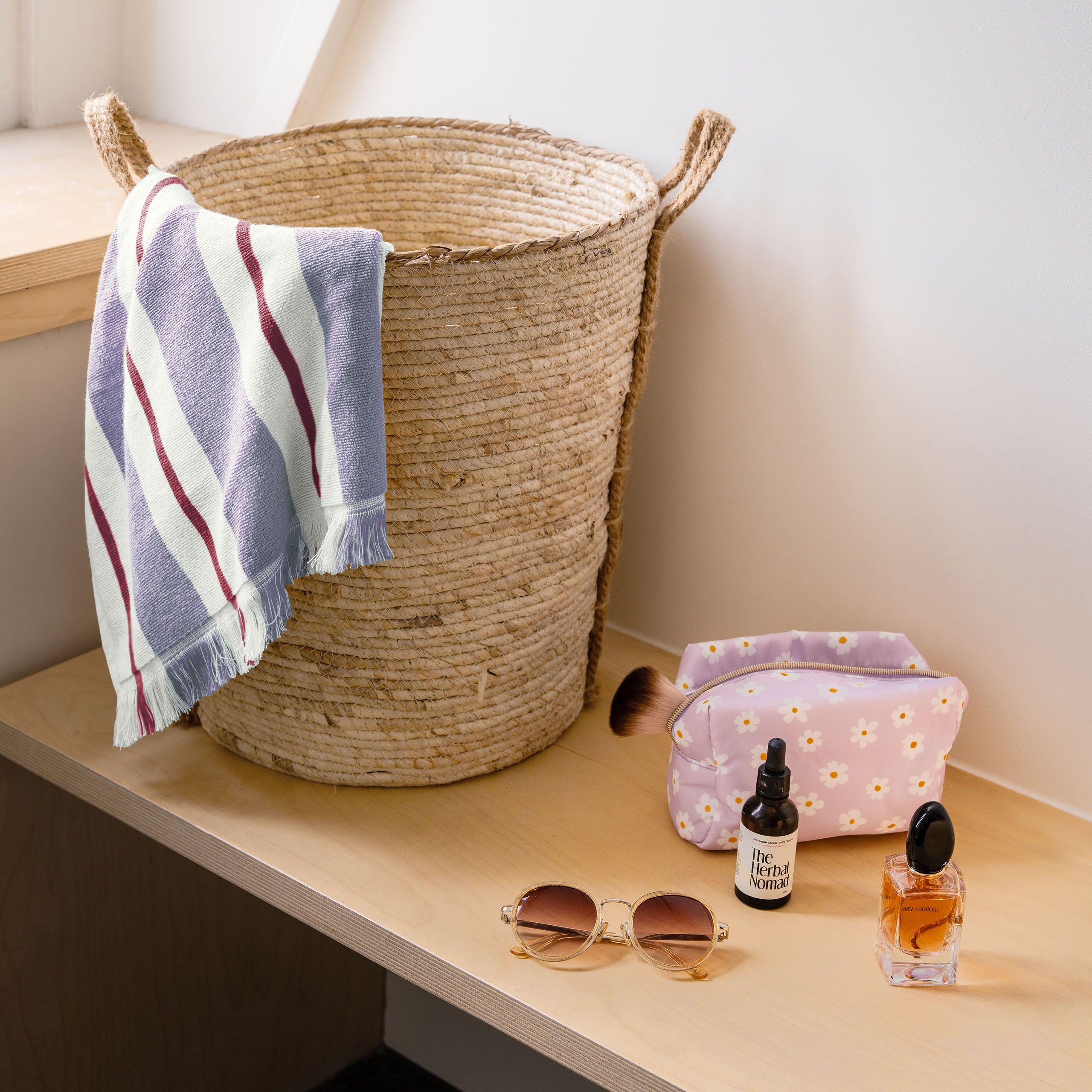 Strandlaken Lost at Sea Lila 100x180