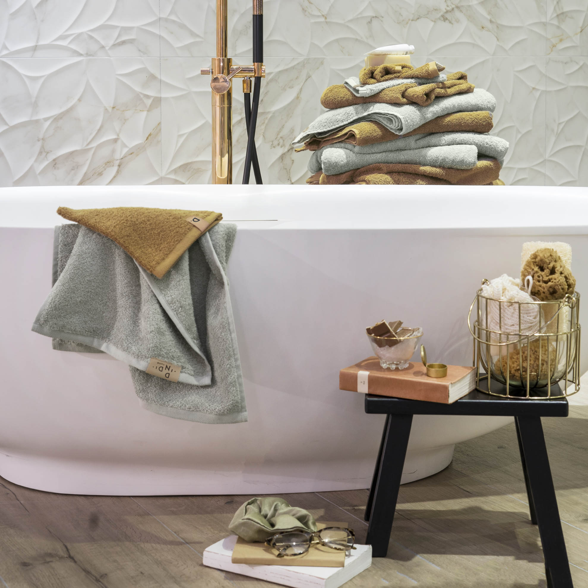 Badlaken Soft Beauty Uni Set van 5 stuks 70x140cm