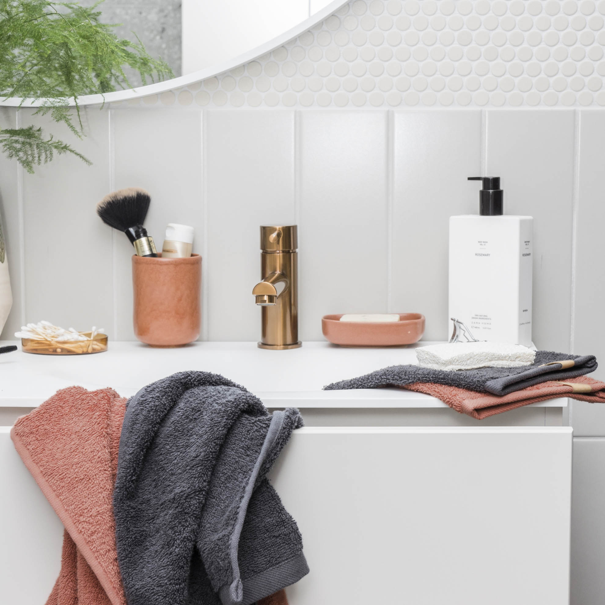 Badlaken Soft Beauty Uni Set van 10 stuks 70x140cm