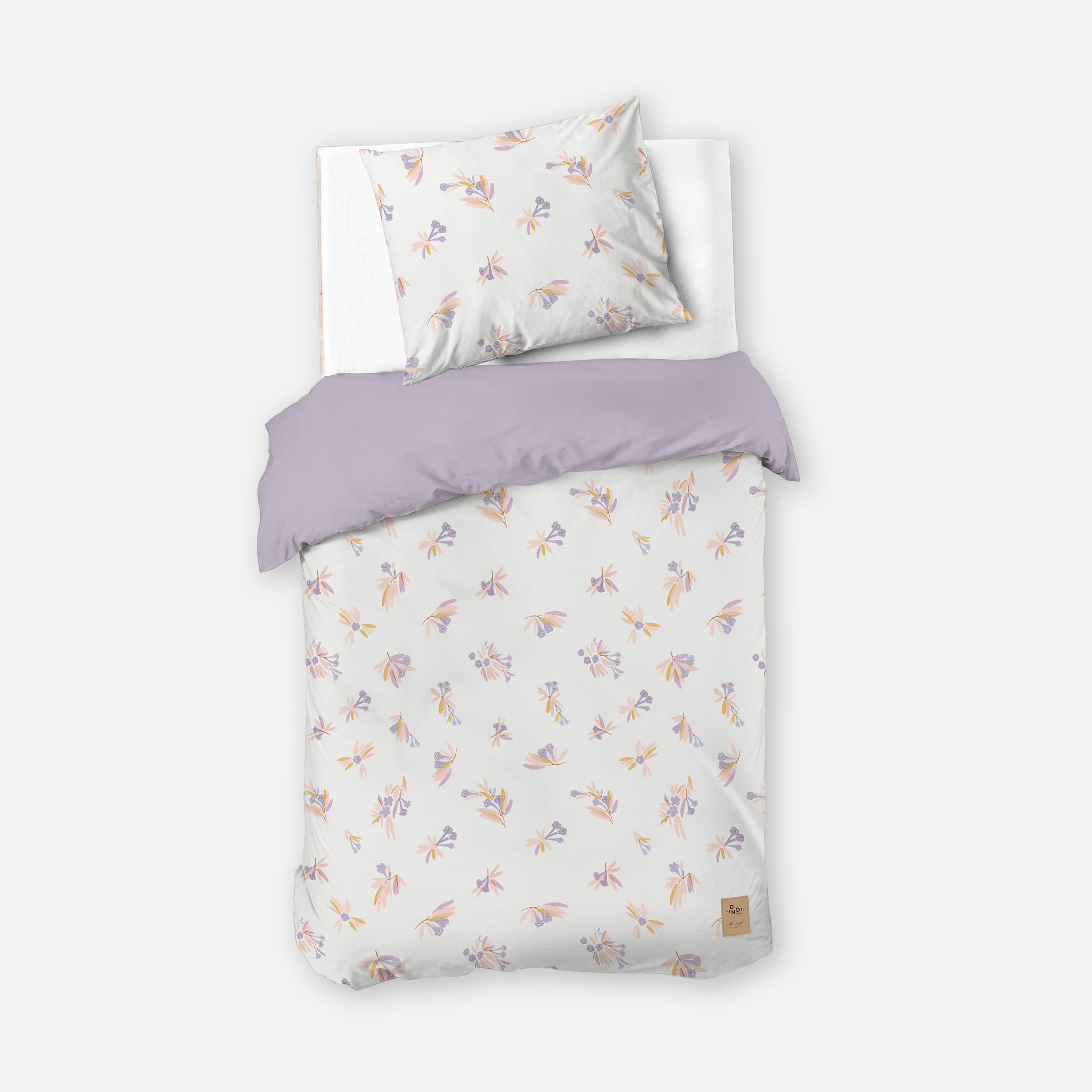Dekbedovertrek Flower Escape Off White / Lila
