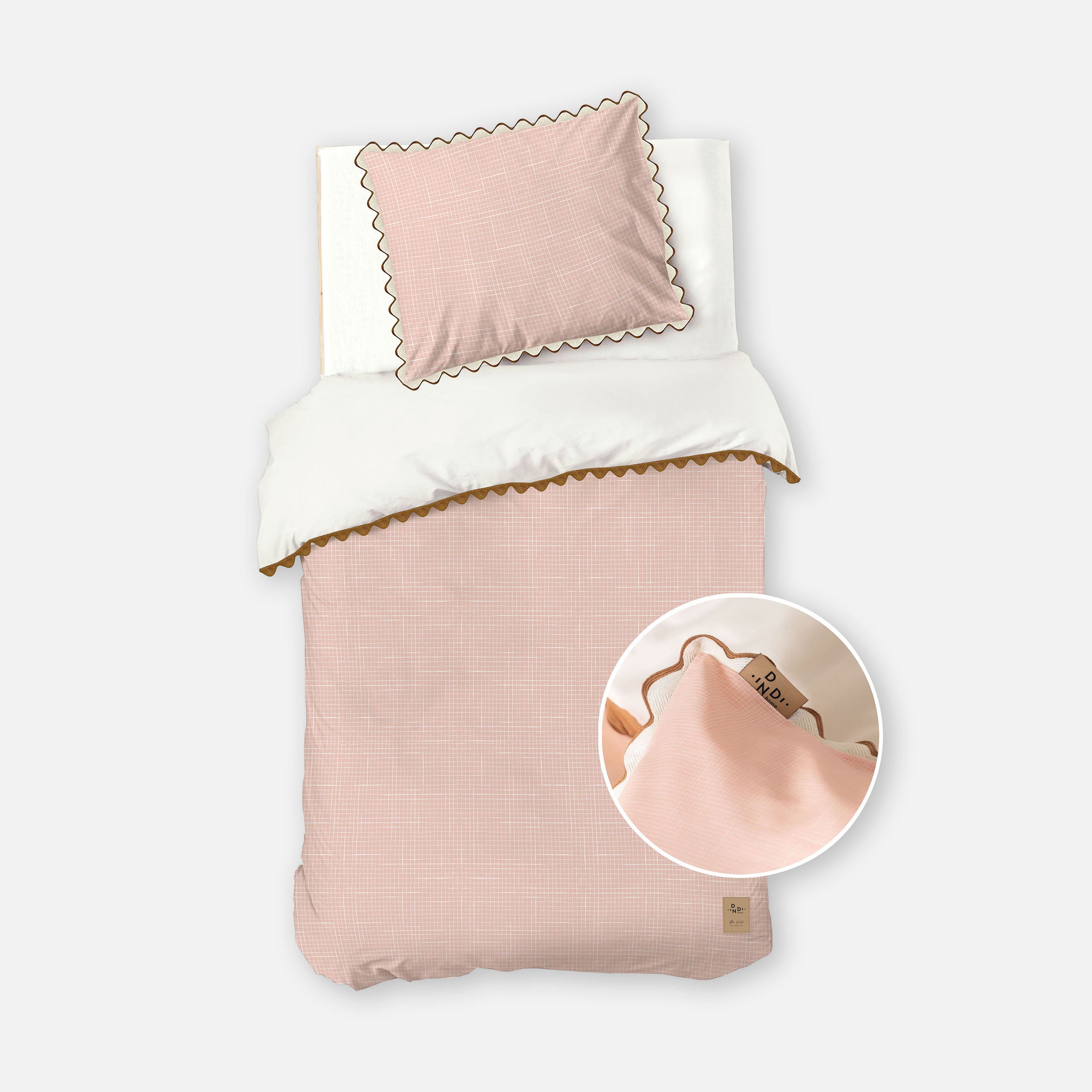 Dekbedovertrek Sweet & Curvy Roze / Beige