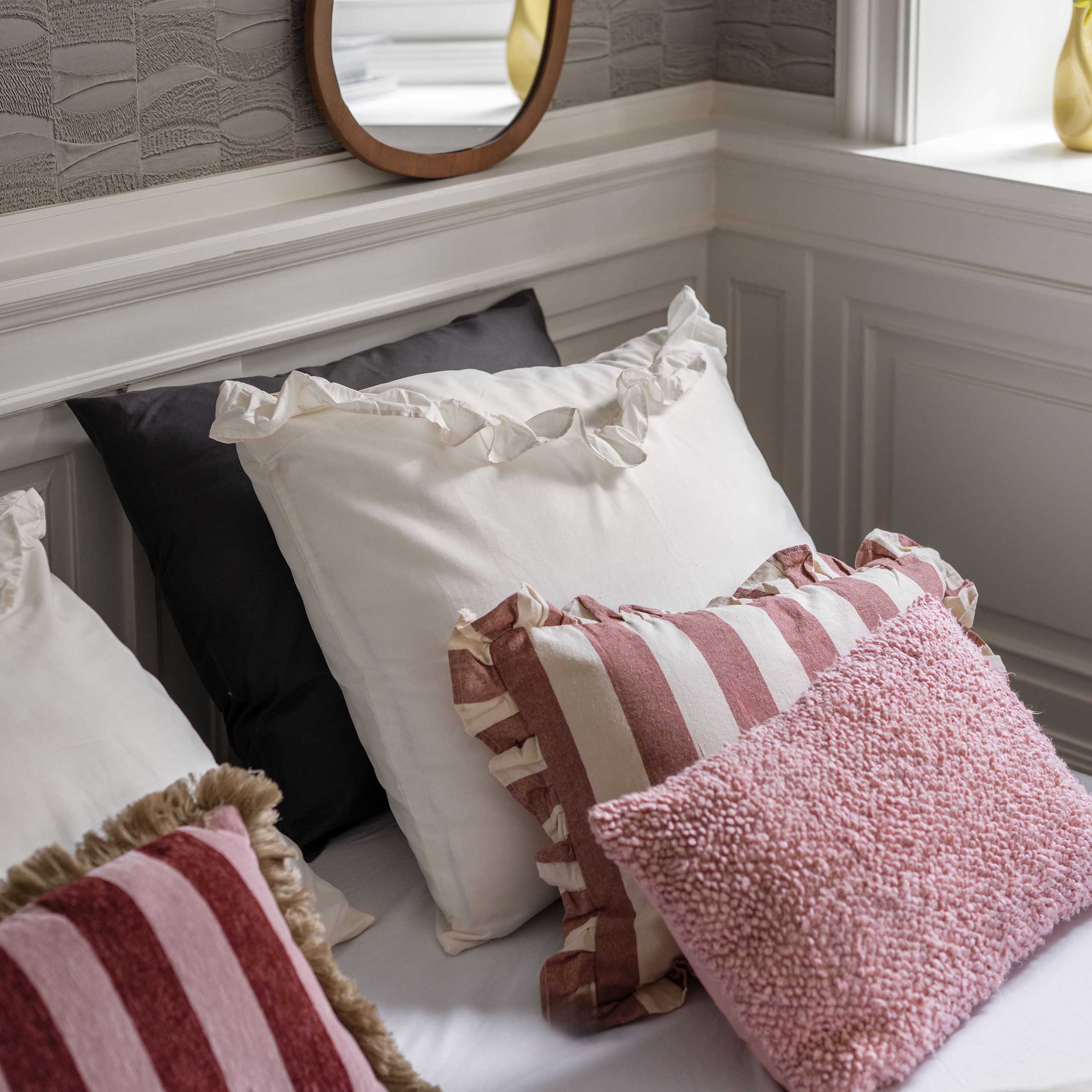 Kussensloop White Ruffle 2x 60x70 cm