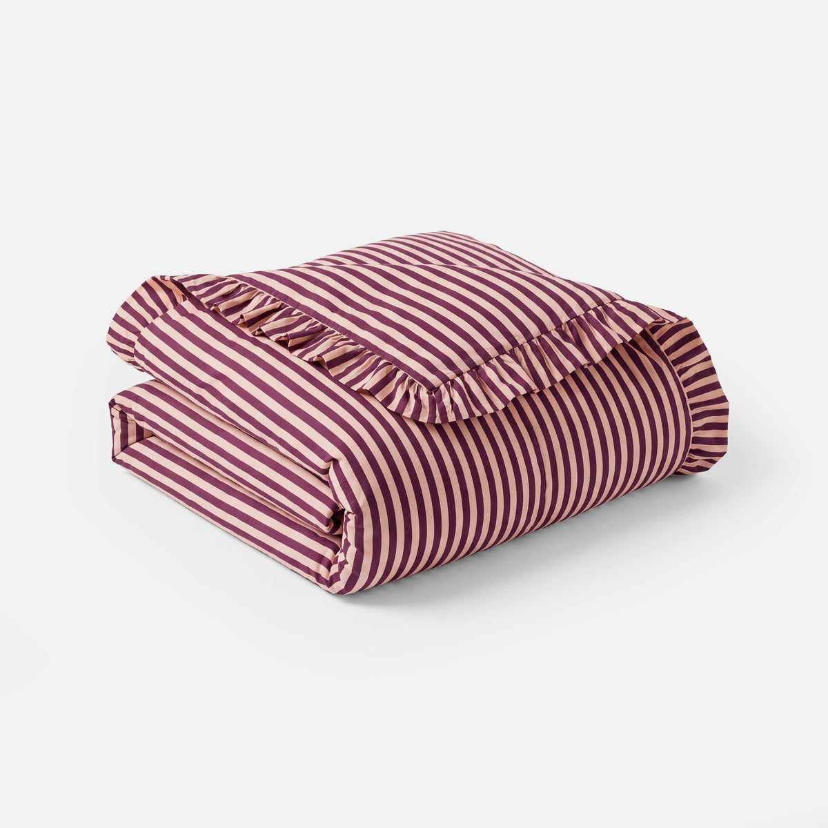 Dekbed zonder overtrek Cheeky Ruffles - Roze / Bordeaux