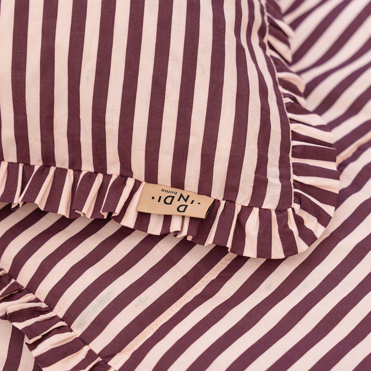 Dekbed zonder overtrek Cheeky Ruffles - Roze / Bordeaux